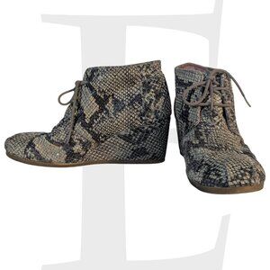 Toms Gray Snakeskin Desert Boots